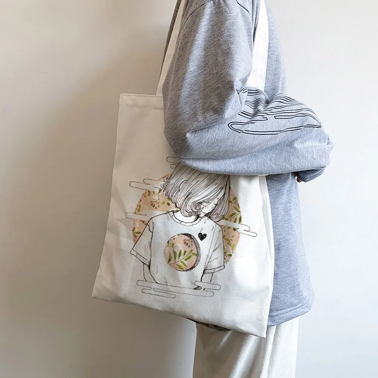 Женские холщовые сумки, эко многоразовые хозяйственные сумки, складная сумка на плечо для девушек, студентов, Повседневная сумка, Женская Повседневная сумка Totebag