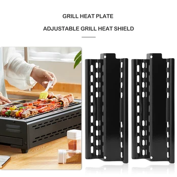 

4pcs Thicken Enamel Grill Heat Shield Plate Picnic Portable Tool Easily Carrying BBQ Adjustable Ultra Wide Hot Tools