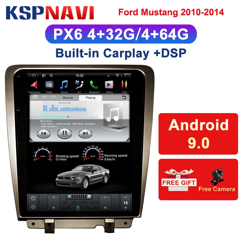 Android 9,0 DSP Tesla стиль вертикальный экран PX6 Автомобильный GPS навигационный плеер для Ford Mustang 2010-2014 Мультимедиа Радио CARPLAY Android 9,0 DSP Tesla стиль вертикальный экран PX6 Автомобильный GPS навигационный плеер для Ford Mustang 2010-2014 Мультимедиа Радио CARPLAY