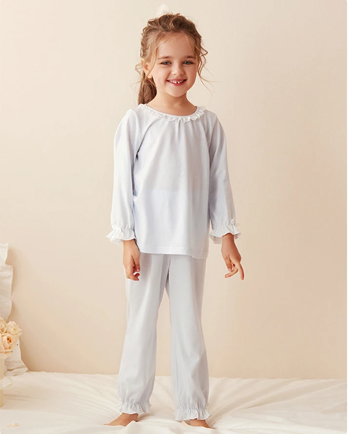 baby girl nightgowns New Children Girl's Candy Colors Pajama Sets.Cute Toddler Kid's Round Neck Pyjamas Set Home Sleepwear Suit.Children’s Clothing Sleepwear & Robes comfortable Sleepwear & Robes