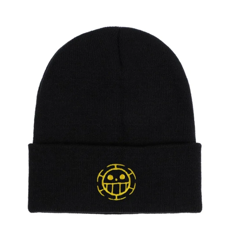 white skully hat Embroidery Luffy Skullies Hat Fall Hat Men Women Fashion Casual Bonnet Beanies Gorro skully winter hats