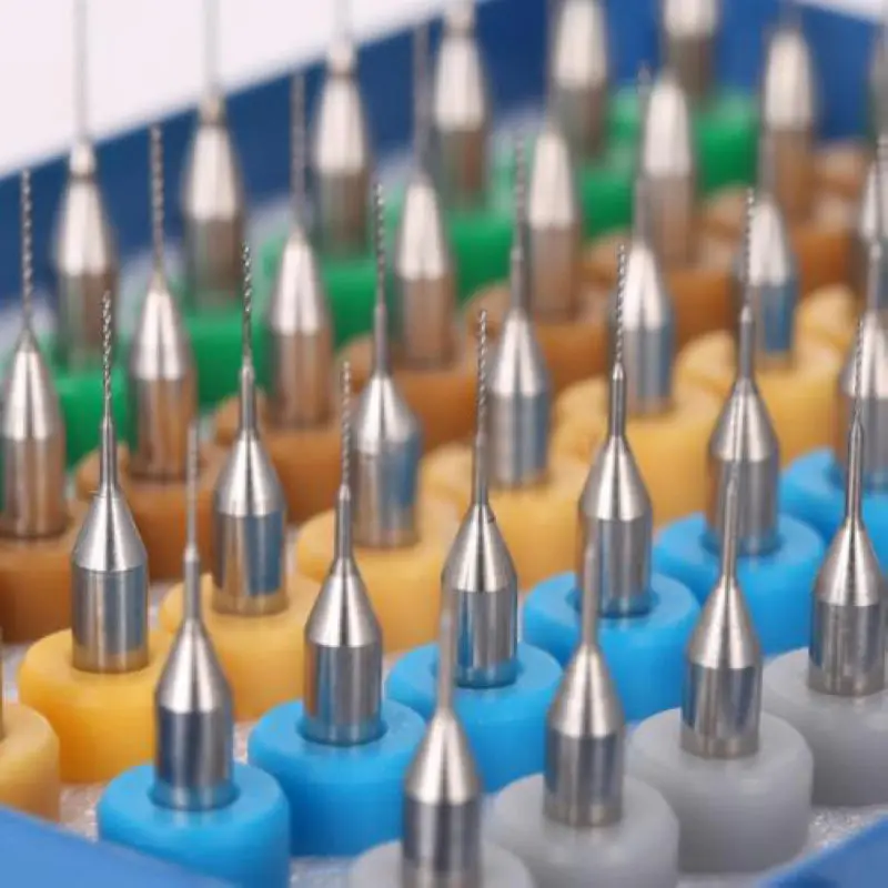 Drill Bit Set 50pcs/set Tungsten Hard Alloy PCB Engraving Tool 0.25mm-1mm