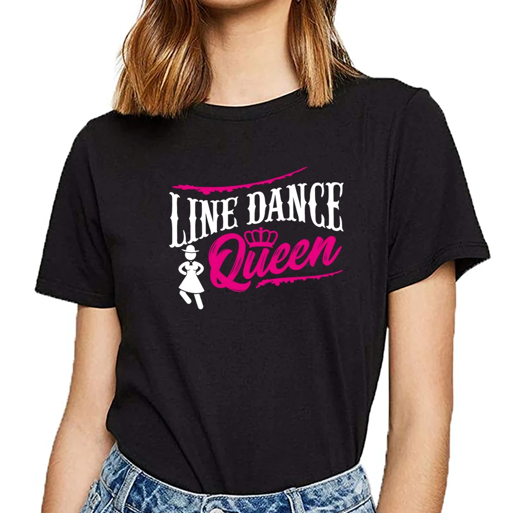 Camisetas personalizadas para mujer, remera con inscripción de cómic de reina de línea de baile|Camisetas| - AliExpress