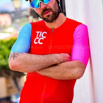

This is RC Team Red cycling jersey men Blue and pink sleeve cycle wear hombres ropa de ciclismo Breathable bike Sport shirt