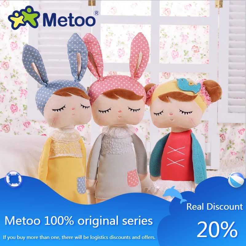 

Metoo Doll Stuffed Toy Plush Animals Kids Toys for Girls Children Kawaii Baby Plush Cartoon Angela Rabbit Mermaid Soft Toys