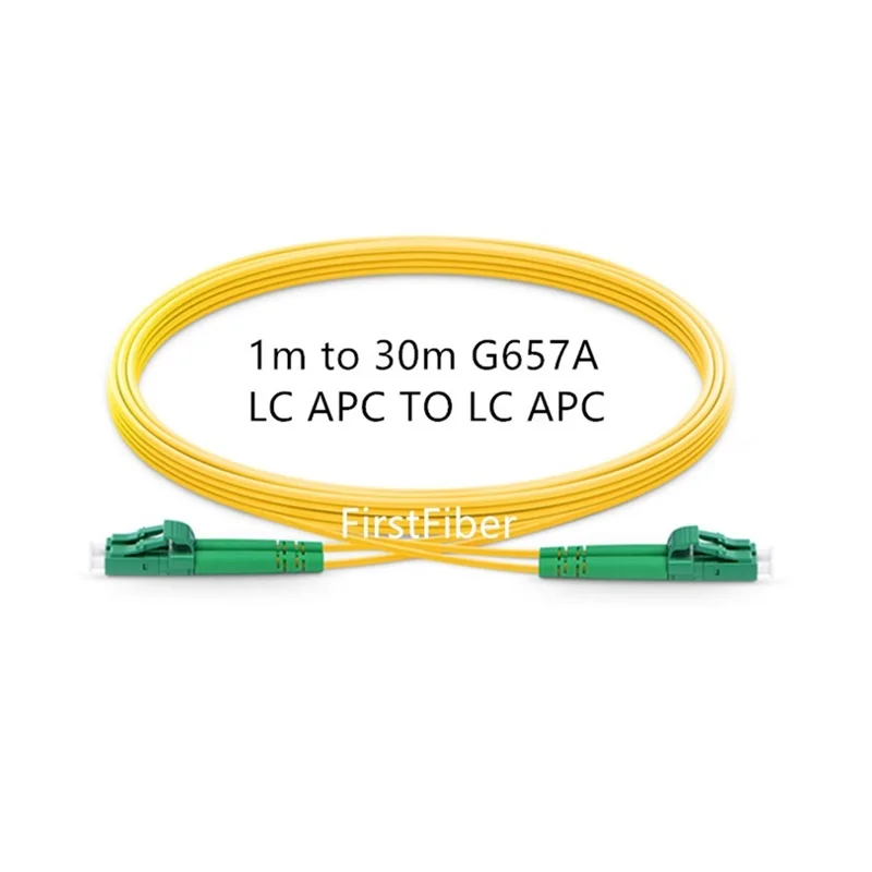 

1m LC APC to LC APC G657A 2 cores Duplex Fiber Patch Cable, Jumper, Patch Cord 2.0mm PVC OS2 SM Bend Insensitive 3m 5m 10m 30m