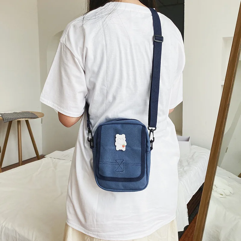 Сумки через плечо для женщин 2020 новые модные женские холщовые сумки мультяшная