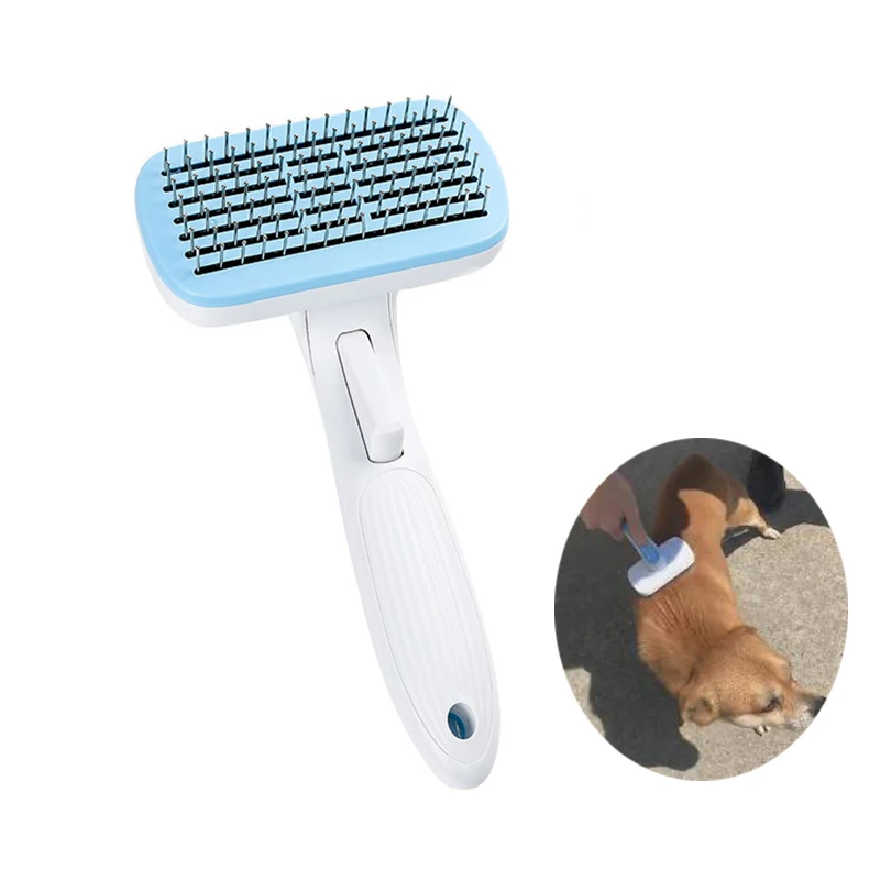 

Efficient Self Cleaning Slicker Pet Grooming Brush For Small Large Dogs Cats Plastic Push Hair Pet Comb Button Self Cleaning