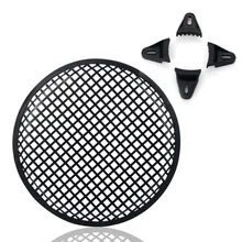 Автомобильная аудиосистема, сабвуфер, металлическая решетка с 4 монтажными кронштейнами, Черная решетка для гриля, защитная решетка, запчасти для автодинамика(12 дюймов