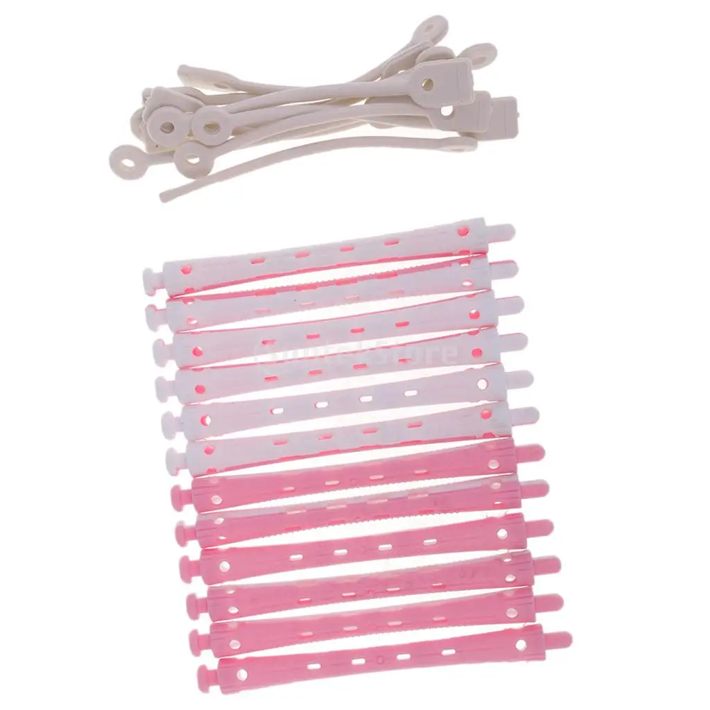 12 Pieces Hair Styling Perm Rod Hair Clip Curler Hair Perm Roller Maker Salon Barber Hairdressing Styling Tools - Various Color