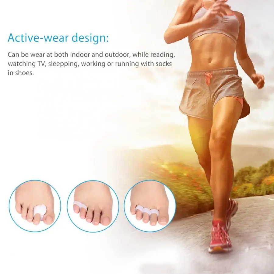 Silicone Gel Bunion Toe Corrector Orthotics Straightener Separator Pain US