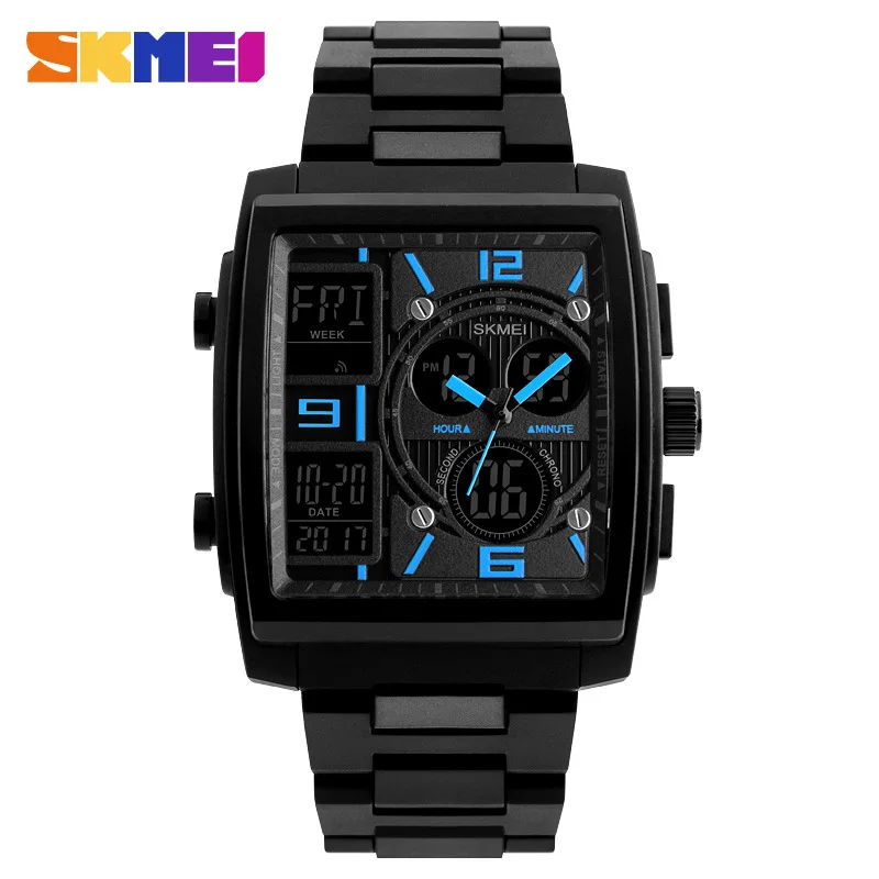 

SKMEI Fashion Casual Watch Multifunctional Dual Display Watches Digital&Analog Men's Watch Waterproof Business Male Wristwatch