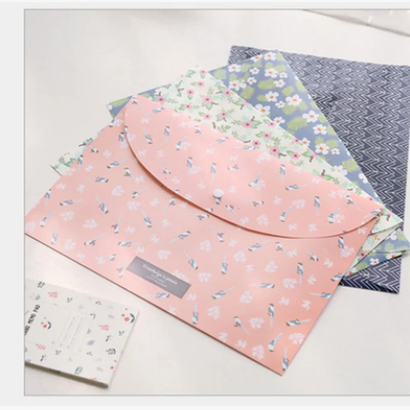 Carpeta duradera a presión, bolsa de archivo Floral, papel A4, papelería escolar, suministros de oficina, novedad de 2020