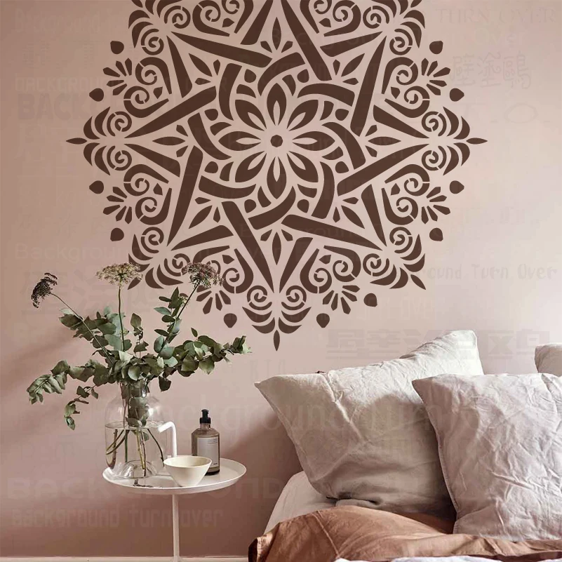 Plantilla de plantilla de mandala grande  Plantillas de mandalas Pintar  grande-60cm 100cm Stencil - Aliexpress