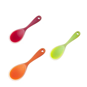 

22.5 x 6.8cm Useful Household Silicone rice spoon non-stick rice shovel rice cooker shovel Wide Pizza Shovel Spoon 2019 New