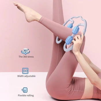 

U Shape Slimming Roller Massager 4 Wheel Fitness Yoga Pilates Massage Stick