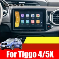 Chery Tiggo için 4 5X 2018-2020 2021 navigasyon çerçeve cam filmi kapak iç şekillendirici GPS pervaz trim araba aksesuarları parçaları