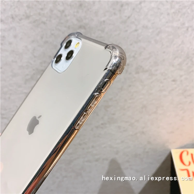 Серый прозрачный противоударный Ультратонкий чехол для телефона для iphone 11promax XR XSMAX чехол для iphone X 6S 7 8 Plus задняя крышка прозрачный чехол s
