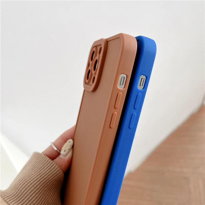 Colorful Matte Candy Silicone Case with Camera Protection