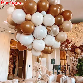 

5pcs 24inch Coffee Caramel Latex Ballons Garland Retro khaki Balloon Arch Birthday Backdrop Wedding Bridal Shower Party Supplie