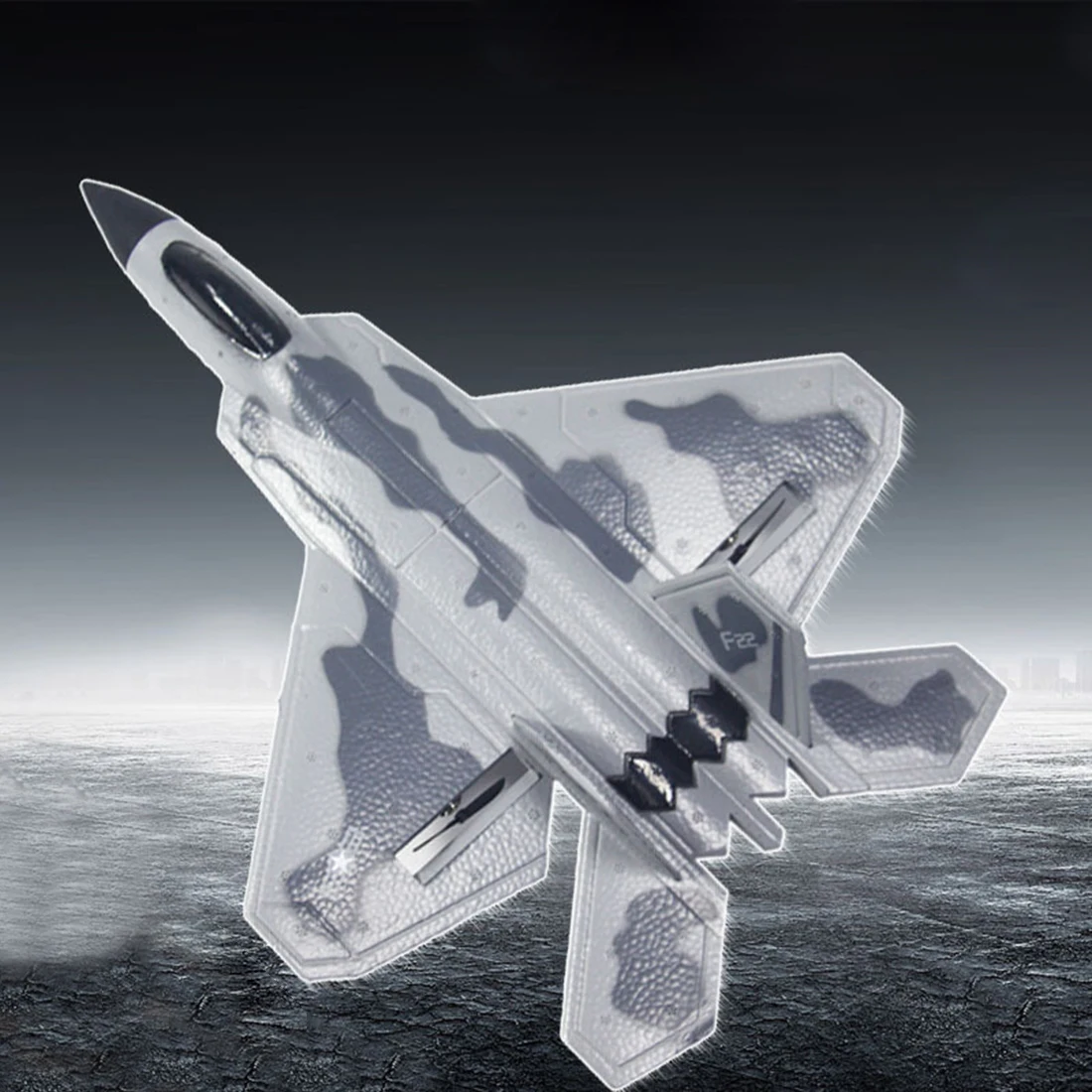 F22 2,4G RC EPP планер из пеноматериала крыло самолет игрушка боец для детей беспилотный набор аксессуаров-серый