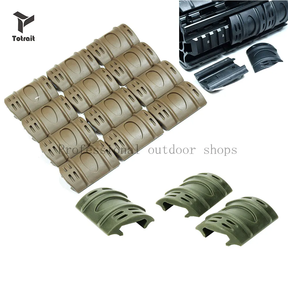 TOtrait 12 предметов в партии тактический фонарь с креплением для Quad rail резиновые