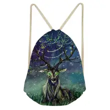 HaoYun/Модный женский рюкзак на шнурках для путешествий, пляжная обувь с изображением оленя, с карманами, мини-органайзер для девочек, новинка года