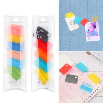 

6Pcs/Set Creative Multi-function Folder Classification Writing Photo Paper Clip BookMark Storage Clip Stationery School Supply