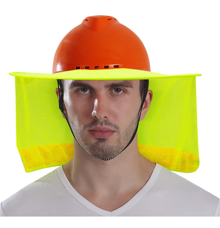 Personal Protective Equipment (PPE) Hard Hat Sun Shield Full Brim Mesh