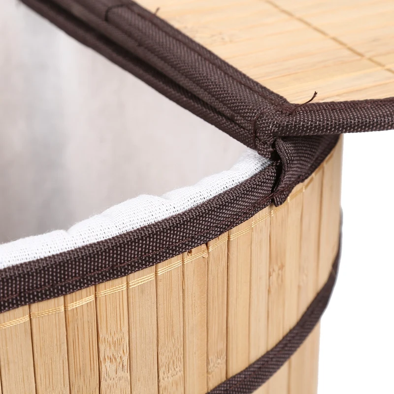 Бамбуковая плетеная корзина для белья из бамбука с крышкой корзина для хранения грязной одежды складная