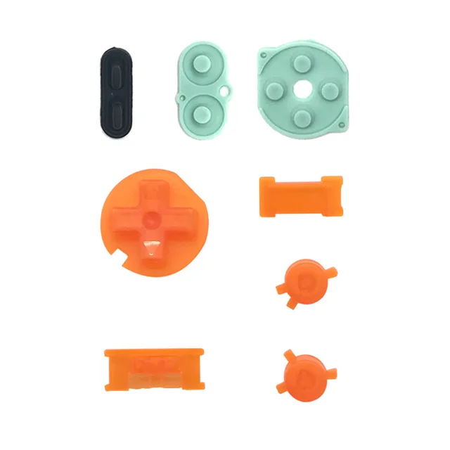 Boutons Coussinets Silicone Conducteur Pour Game Boy Color - Lot De Rechange, Couleur D'origine, Neuf