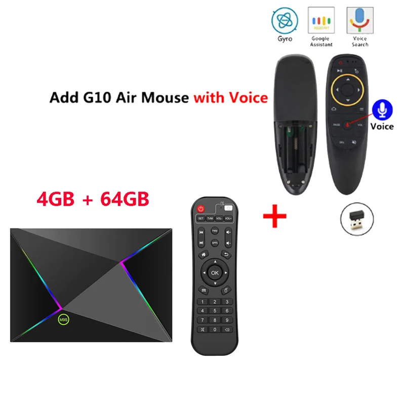 M9S Z8 Allwinner H6 четырехъядерный Android 9,0 Smart Tv Box 4 Гб ОЗУ 32 Гб ПЗУ 2,4 ГБ Wifi телеприставка 6K H.265 Youtube медиаплеер - Цвет: 4GB64GB add g10s