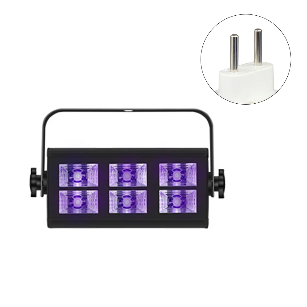 2x3LED Водонепроницаемый сценический светильник для клуба диско-DJ УФ светодиодный вечерние украшения яркий эффект лампы праздники домашний бар фиолетовый Хэллоуин Рождество - Цвет: 2x3LED