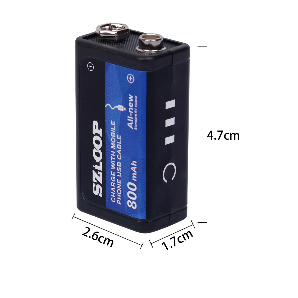 SZLOOP 9V перезаряжаемая батарея 800mAh для радиоуправляемого вертолета часть USB перезаряжаемая Lipo батарея для радиоуправляемого вертолета модель микрофона