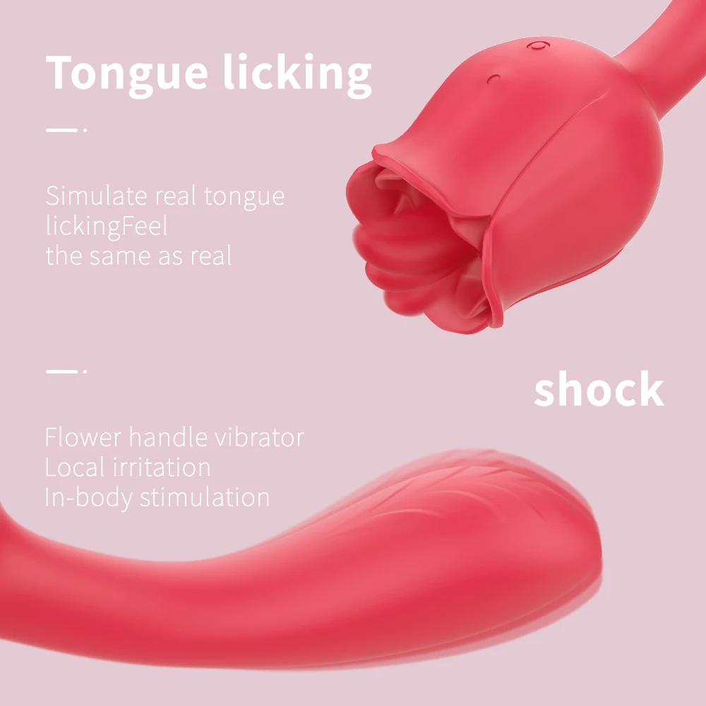 Waterproof Tongue Oral Clitoral Licking Rose Vibrator G Spot Sex Toy –  Amazingforless