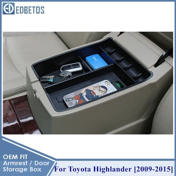 

For Toyota Highlander Auto Accessories Car Central Armrest Storage Box Black Auto Container Glove Organizer Case 2009 - 2015