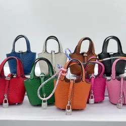 2022 Designer Luxury Top Leather Handbag Pendant Airpods Case Women's Ornament Mini Bag Herm Gift 9 Color Lightweight Organizers