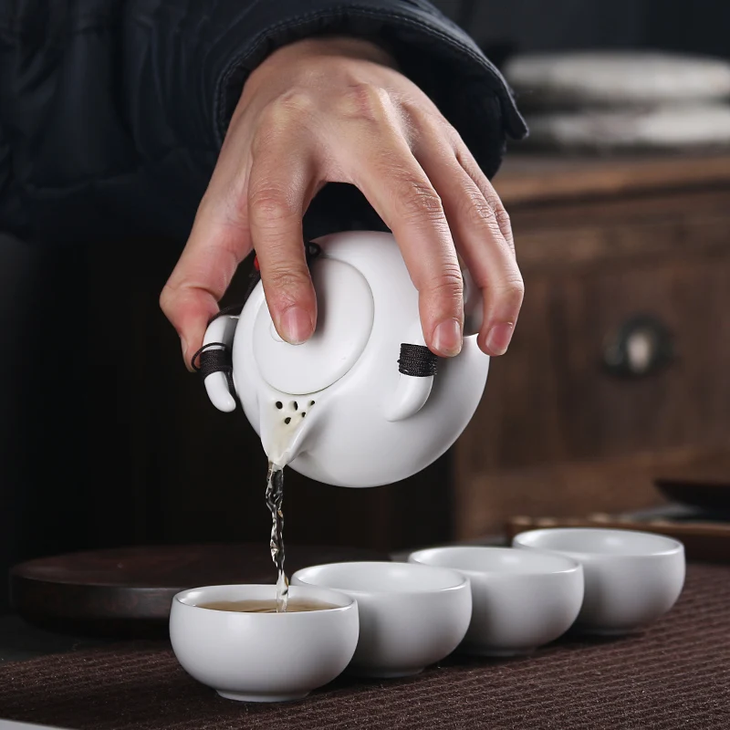 Traditional Chinese Kung fu tea set Porcelain Creative Modern Office Home decoration accessories Ceramic tea pot set