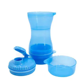 

Pets Dog Bowl Water Cup Dual-use Outer Drinking Food Accompanying Cups Portable Pet Supplies 090C