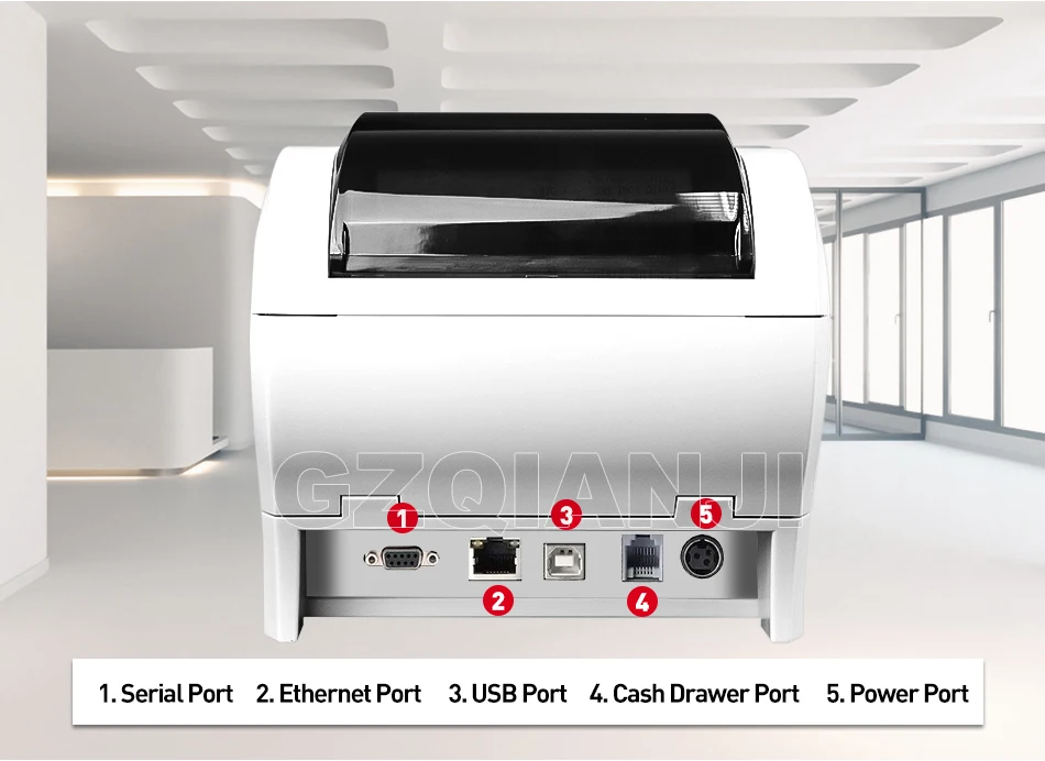 GZ8002 80 мм Термопринтер автоматический резак Ресторан Кухня супермаркет принтер USB+ Ethernet+ Wifi Bluetooth принтер