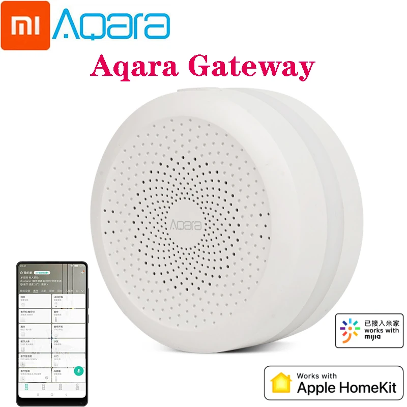 

Original Original Xiaomi Mijia Aqara Hub Mi Gateway with RGB Led Night Light Smart Working For Apple Homekit and Aqara Smart App