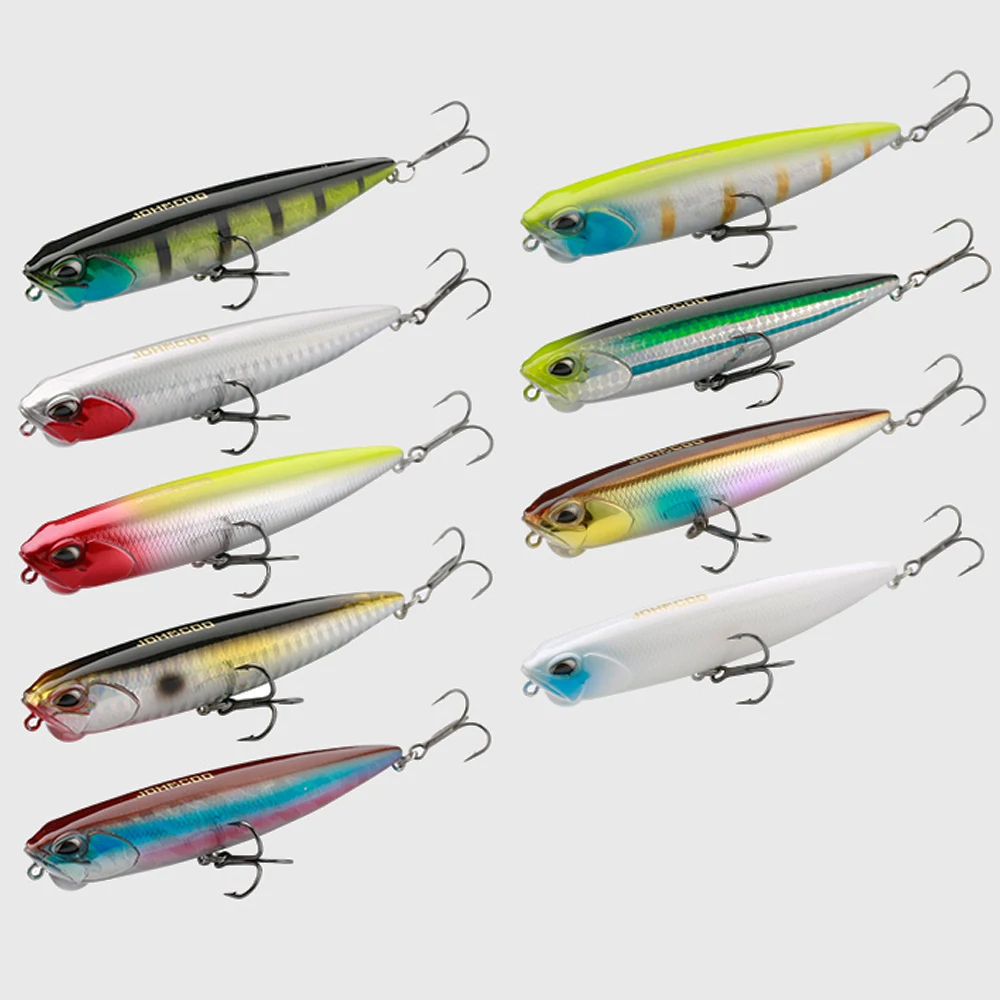 Floating PENCIL 100mm Topwater Lure 14g Swim Crankbait Whopper Artificial Bait Trolling Bass Pike Lure Walk 3D Eye - 5