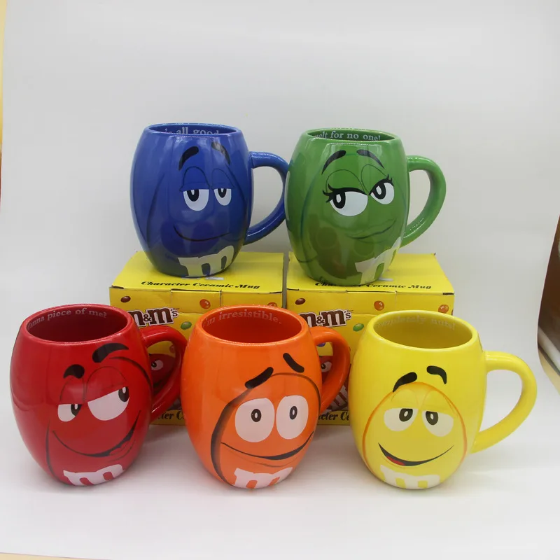 M&M'S Mugs Chocolate Beans Drinkware Cups Ceramics Cute Cartoon Kids Large Capacity Cups 700ml BreakfastCoffee Milk Cup