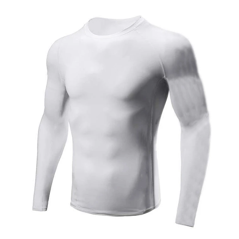 

Brand Breathable New Fashion Solid Color Fitness T-shirt Men's Long Sleeve Autumn and Winter Fashion Trend Slim Sports T Shirt