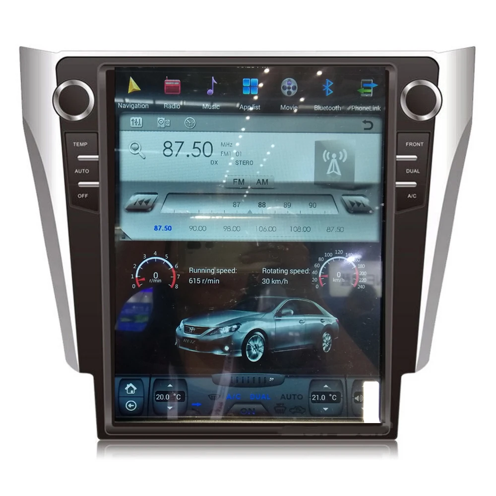 Автомобильный DVD плеер с GPS навигацией радио 12 1 дюйма в вертикальном стиле Тесла