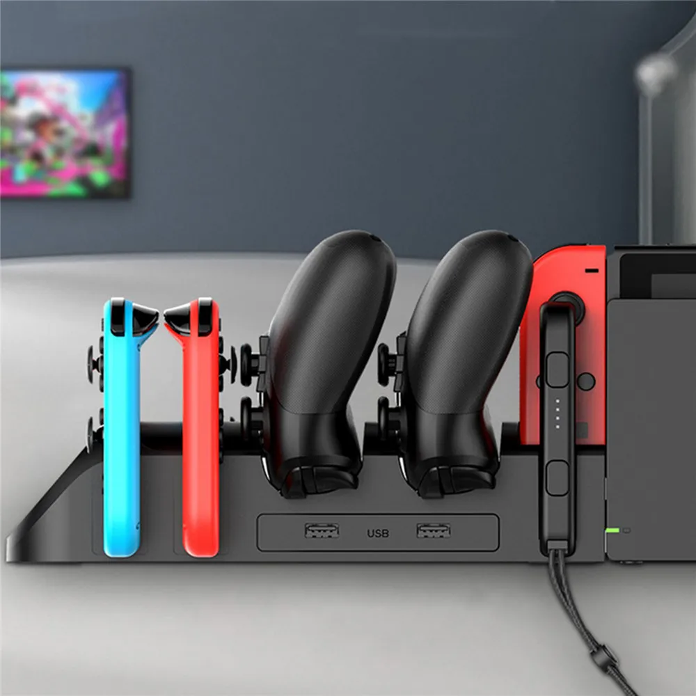 6 в 1 Подставка для зарядной док станции контроллеров Nintendo Switch Joy Con и NS Pro|Запасные