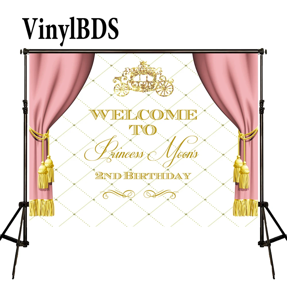 VinylBDS фото фон день рождения пользовательская фотография Фон Розовая Занавеска