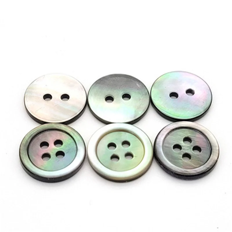 Mother of Pearl Iridescent Shell Button - 24L/15mm - Shell - Shell