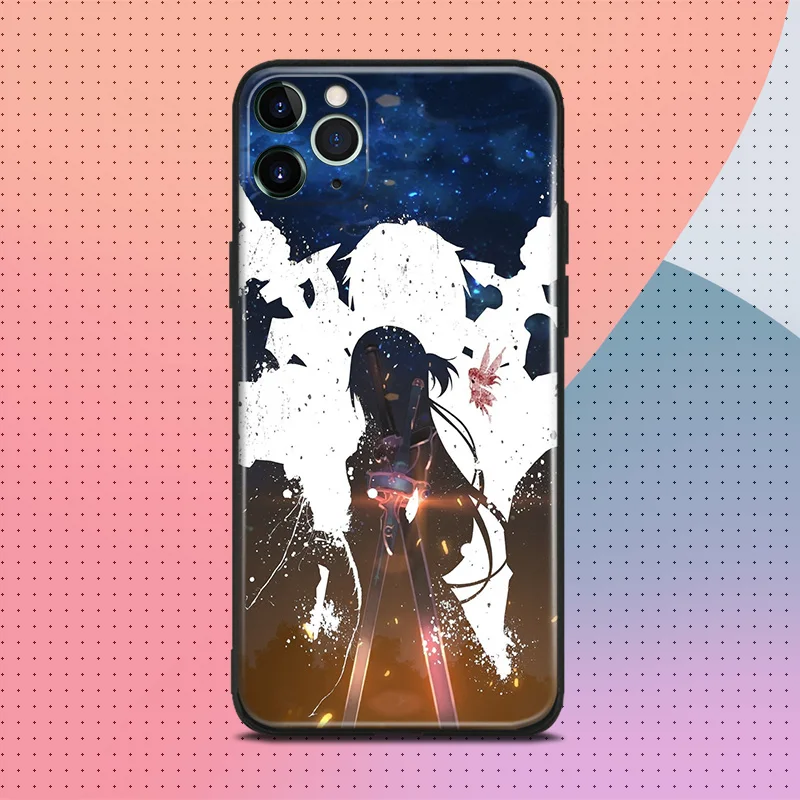 Sword art online asuna yui anime для iPhone se 6 6s 7 8 plus x xr xs 11 pro max Мягкий силиконовый чехол телефона |