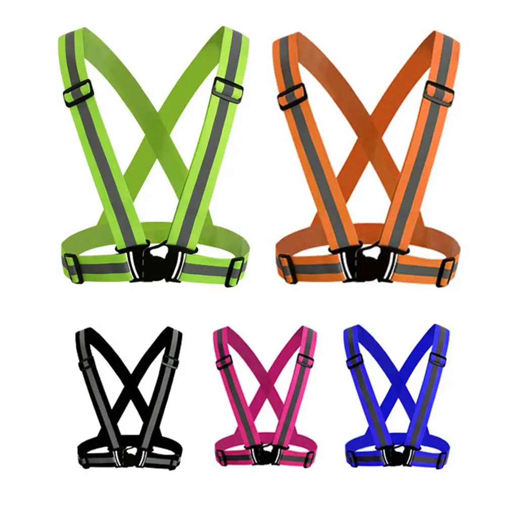 

Dragonpad Adjustable V-shape Reflective Safety Vest Luminous Elastic Belt for Night Running Cycling Sports Outdoor Clothes